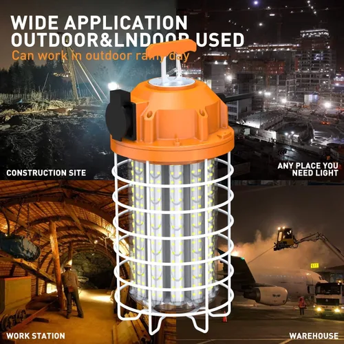 Miniatura 7 de Luz de trabajo temporal LED de 100 W Luces impermeables Luces de construcción Iluminación del sitio de trabajo Iluminación temporal