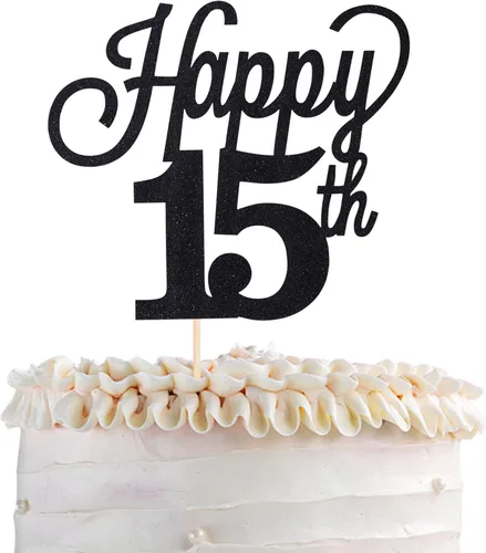 Miniatura 66 de 1 paquete de decoración para pastel de 12 años, purpurina negra número 12, doce cumpleaños, decoración para felicitaciones a 12 años de edad, 12