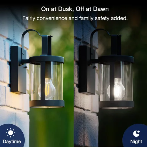 Miniatura 2 de FLSNT Foco Sensor de Atardecer a Amanecer para Exterior A19 LED, 5000K Luz Diurna, 7W (equivalente a 60W), 800LM, Base E26 de Filamento Vintage, 60w