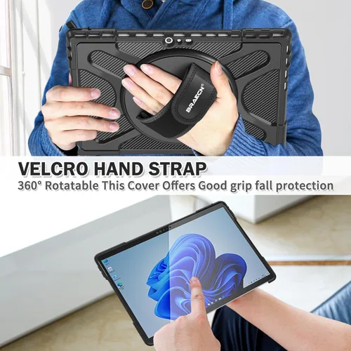 Miniatura 3 de BRAECNstock Funda protectora resistente a prueba de golpes para Microsoft Surface Pro 7+ Plus, 7, 6, 5, 4 pulgadas, con correa de mano y soporte