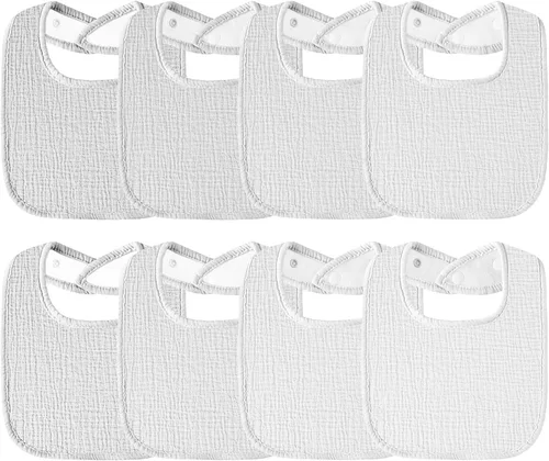 Miniatura 8 de Muslin Baby Bibs 6-Pack Baby Drool Bandana Bibs for Baby Girls Boys Infant Newborn Toddler Drooling and Teething