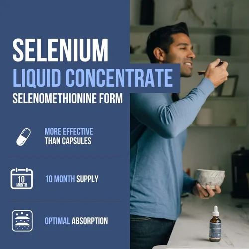 Miniatura 2 de Selenio – 200 mcg, forma de selenometionina, 300 porciones – vegano, botella de vidrio, sin levadura – Concentrado líquido sublingual, antioxidante