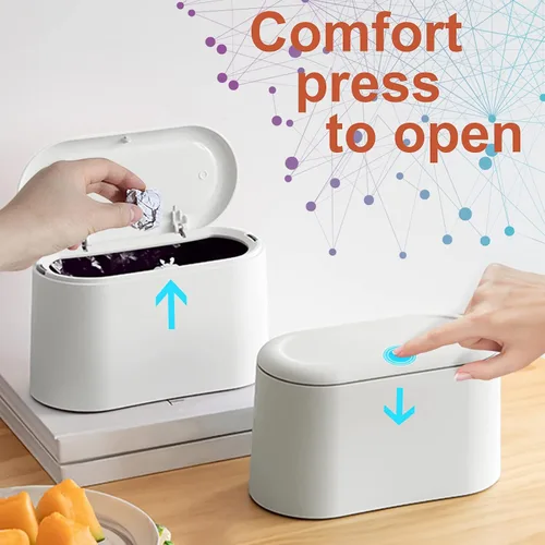 Miniatura 2 de Mini papelera de escritorio con tapa con 330 bolsas de basura