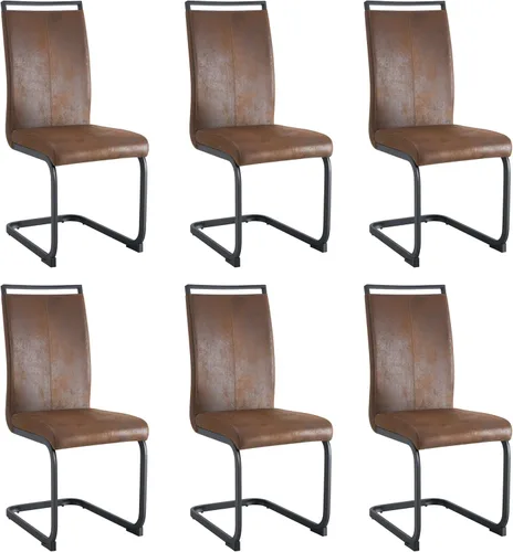 Miniatura 42 de Baysitone Juego de 6 sillas de comedor modernas, sillas laterales de comedor, sillas de cocina con asiento acolchado de piel sintética y respaldo