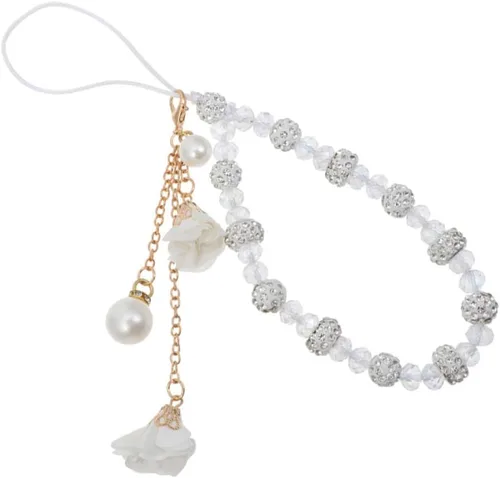 Correas de muñeca de pulsera para teléfonos celulares Cordón de diamantes de imitación para móvil Fácil Instalar Loop aleatorio, color al azar
