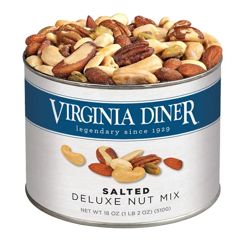 Miniatura 4 de Virginia Diner Mezcla natural de nueces de arándano: almendras tostadas, anacardos, nueces pecanas, pistachos, arándanos secos, 18 onzas
