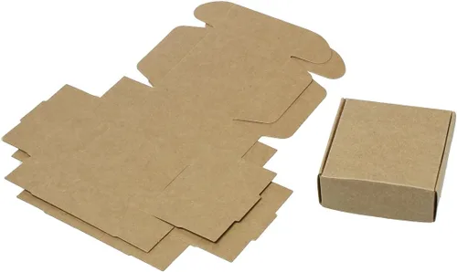 JGFinds Paquete de 30 cajas de regalo pequeñas de papel kraft marrón (3 x 3 x 1 pulgadas), cajas para joyas, jabón, dulces, embalaje de cartón para