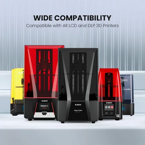 Miniatura 7 de ELEGOO - Resina de impresora 3D lavable al agua LCD de curado UV 405nm, resina de fotopolímero estándar para impresión LCD 3D para Marte Saturno
