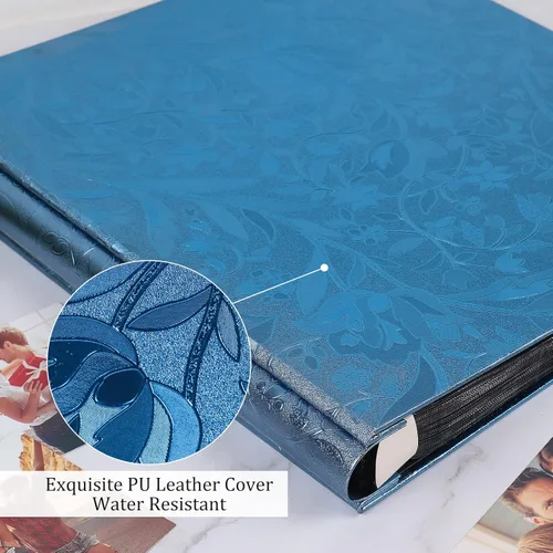 Miniatura 3 de RECUTMS Álbum de fotos con cubierta de cuero, 600 bolsillos, para fotos de 4 x 6 pulgadas, 5 por página, regalo del día de San Valentín, álbum