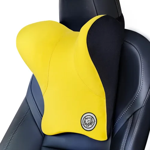 Miniatura 14 de Almohada para el Cuello del Asiento de Coche para Conducir, Almohada de Reposacabezas de Espuma Viscoelástica Suave con Correa Ajustable y Funda