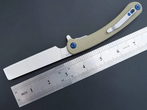 Miniatura 3 de Eafengrow EF939 cuchillo plegable de bolsillo con hoja de acero D2 y mango G10; cuchillo plegable de bolsillo EDC para supervivencia en camping y al
