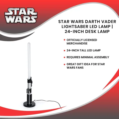 Miniatura 7 de Robe Factory LLC STAR WARS Darth Vader LED Light Lámpara de escritorio Luz nocturna 24 pulgadas