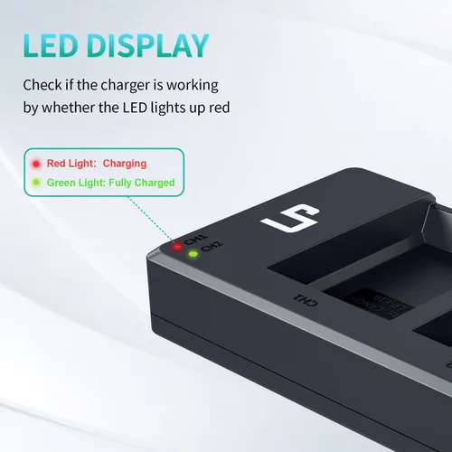 Miniatura 4 de LP Paquete de cargador de batería LP-E10, batería de 1600 mAh y cargador de doble ranura, compatible con Canon EOS Rebel T7, T6, T5, T3, T100
