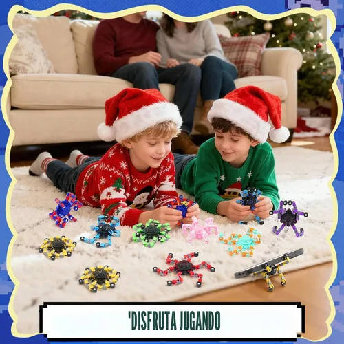 Miniatura 7 de 24 juguetes sensoriales transformables para aliviar el estrés para niños y niñas de 8 a 13 años, giroscopios y recuerdos de fiesta, regalos