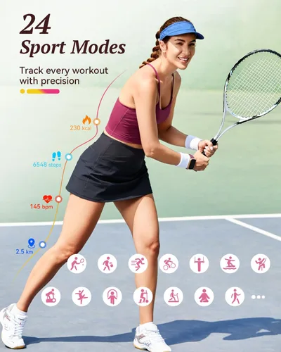 Miniatura 4 de Rastreador de actividad física para mujer: rastreador de actividad física con monitor de frecuencia cardíaca 24/7 SpO2, rastreador de pasos