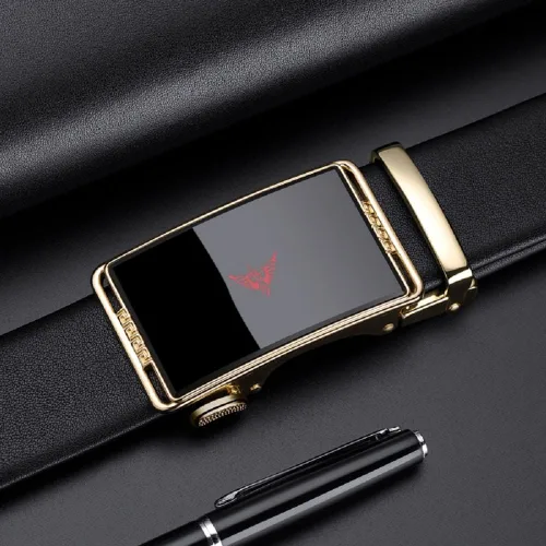 Miniatura 2 de VANNANBA Leather Ratchet Belts for Men Automatic Buckle with Belt Box, Gift for Men