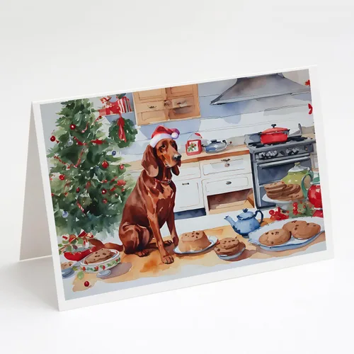 Miniatura 47 de Caroline's Treasures DAC3884GCA7P Paquete de 8 tarjetas en blanco de Navidad con galletas de husky siberiano Tarjetas de felicitación con sobres