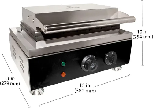 Miniatura 2 de Máquina de gofres de maíz para uso comercial gofres para perros calientes en un palo Acero inoxidable 110 V (6 piezas)