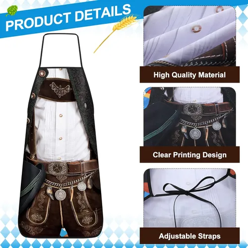 Miniatura 2 de Leumoi 6 Pcs Apron Party Costume Novelty Apron for Women Men Cooking BBQ Party Favor Gifts