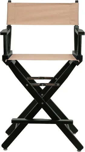 Miniatura 7 de Casual Home - Silla de director de 24.0 in, marco negro, con lona bronceada, altura de mostrador