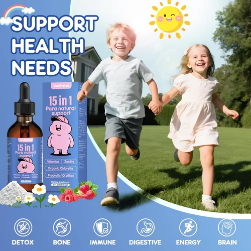 Miniatura 5 de Limpieza de Parásitos para Humanos y Niños, Limpieza de Parásitos para Niños, Gotas Líquidas de Desintoxicación de Zeolita, Fórmula de Limpieza