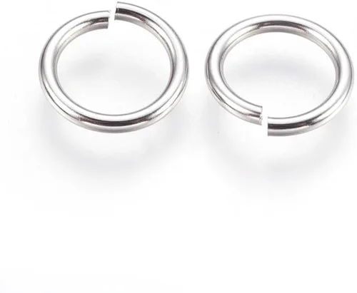 Miniatura 82 de HDSupplies 100 piezas - 4mm de argollas de acero inoxidable 304 de tono negro - Calibre 22 (espesor de 0.6mm)