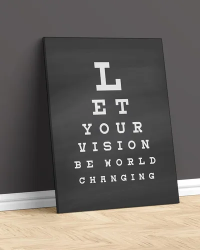 Miniatura 2 de Govivo Let Your Vision Be World Changing - Impresión artística de pared con cita motivacional, impresión de decoración de pared, póster o lienzo