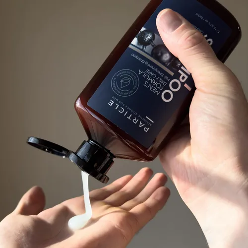 Miniatura 5 de Particle Champú para engrosar el cabello para hombres, champú para hombres, fórmula limpiadora hecha con biotina, capixyl, redensyl, ginseng