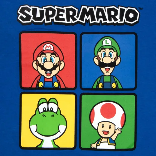 Miniatura 5 de Nintendo Super Mario - Paquete de 2 sudaderas con capucha y camiseta para niños Super Mario con capucha