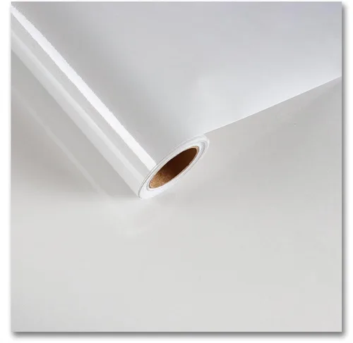 CRE8TIVE Papel de contacto blanco con purpurina para despegar y pegar de 24 x 118 pulgadas, papel tapiz blanco brillante, autoadhesivo, extraíble,