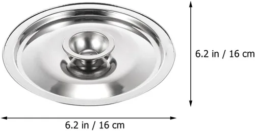 Miniatura 4 de Cabilock Cubierta de taza de café de acero inoxidable 8 unids tapas de tapa de taza de agua de metal tapa de taza de té 3.9 in 4.7 in 5.5 in 6.3 in
