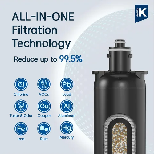 Miniatura 2 de Pureal Cartucho de repuesto para filtro de agua para debajo del fregadero, sistema completo certificado NSF/ANSI 42 y 372, elimina PFAS, plomo