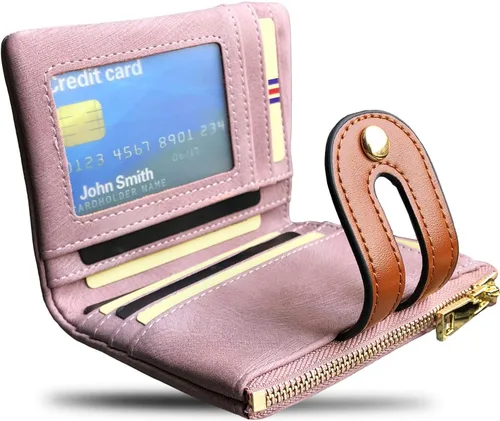 Miniatura 3 de TOPKULL - Carteras pequeñas de cuero plegable para mujer, mini billeteras delgadas Rfid para mujer, carteras delgadas y compactas con bolsillo