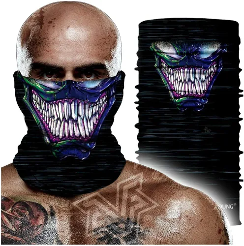 Miniatura 8 de Máscara de calavera pañuelo para el cuello gorro bufanda mágica diadema para protección de polvo sol y viento