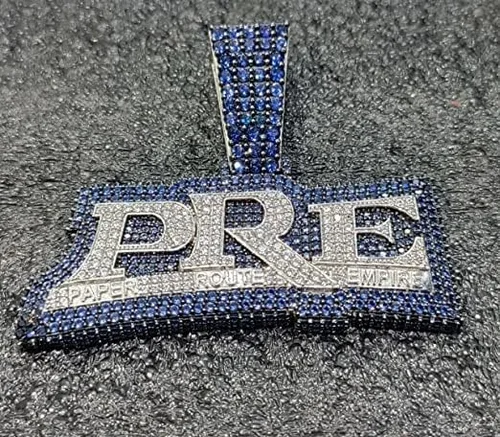 Miniatura 5 de DTJEWELS - Juego de puntas de corte redondo de 3.00 quilates con diamantes y zafiro azul para hombre, con nombre personalizado, plata de ley 925