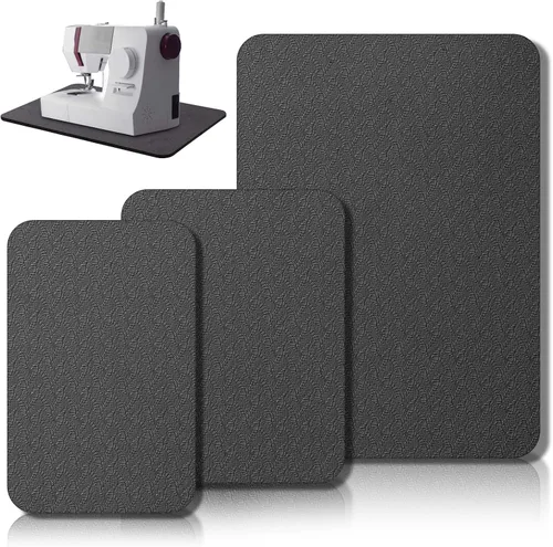 Drydiet 3 Piezas Tapetes Silenciadores para Máquina de Coser Tapete de Pedal Almohadilla para Máquina de Coser Goma Antideslizante que se Mantiene