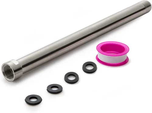 Miniatura 30 de OFFO Brazo de extensión de cabezal de ducha, extensión de brazo de ducha, extensor de cabezal de ducha hecho de acero inoxidable 304, extensión