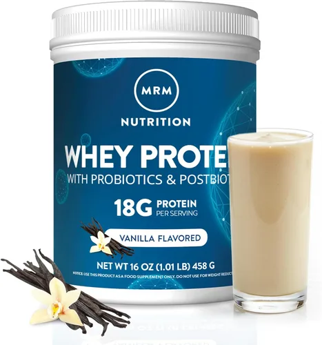 Miniatura 10 de MRM Nutrition Proteína de suero - Sabor chocolate, aislado de proteína de suero microfiltrado y concentrado, 16 cepas probióticas diferentes, BCAA