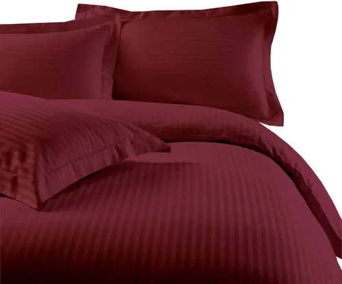 Miniatura 16 de sheetsnthings Juego de ropa de cama a rayas de 300 hilos, 100% algodón, 5 piezas, tamaño individual, extra largo, XL, color negro, 3 piezas y 2