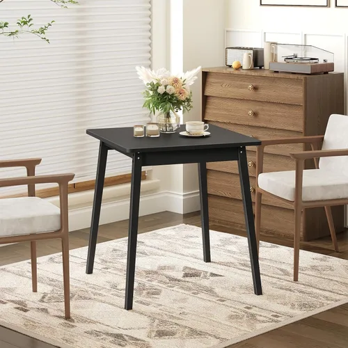 Miniatura 9 de Mesa de Comedor de Bambú HOOBRO, Mesa de Comedor Cuadrada para 2, Mesa de Cocina de 27.6" para Espacios Pequeños, Mesa de Escribir, Fácil de Montar