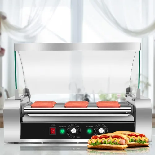 Miniatura 2 de KOTEK Máquina de rodillos para perros calientes, 18 perritos calientes y 7 rodillos antiadherentes, máquina de cocina para parrilla de salchichas