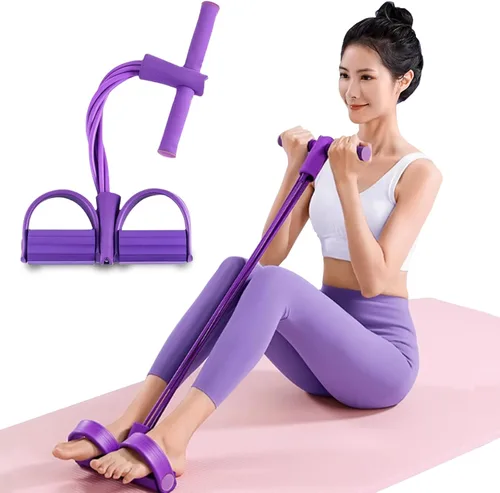 Miniatura 7 de 6-Tube Pedal Puller Resistance Rope,Foot Pedal Resistance Band,Yoga Elastic Exercise Bands, for Women Jump Fitness, Abdomen/Arm Weight/Waist/Leg
