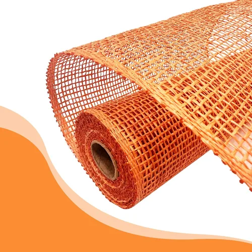 Miniatura 5 de Malla de arpillera de poliéster naranja, rollos de malla decorativa de arpillera de 10 pulgadas para corona de calabaza, festones de verano y otoño