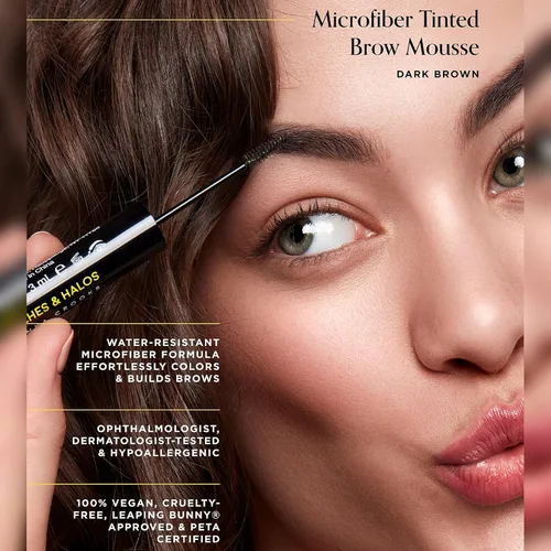 Miniatura 2 de Arches & Halos Mousse de cejas teñida de microfibra – Da forma y define – Obtén cejas completas, esponjosas y de aspecto natural – Maquillaje vegano
