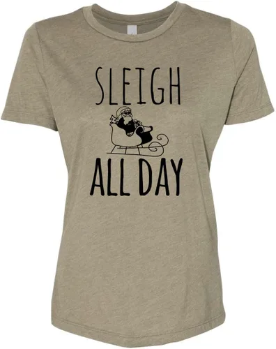 Miniatura 12 de Cute Women's Screen Printed Crew Neck Tee, Shirts With Sayings, Dusty Blue or Olive