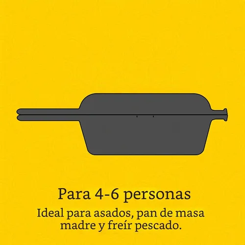 Miniatura 6 de Lodge Wanderlust Cabin - Cocina combinada de hierro fundido, juego de horno holandés y sartén de 2 piezas, tapa convertible para una cocina versátil
