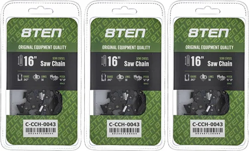 Miniatura 48 de 8TEN Cadena de motosierra semi cincel de 6 pulgadas .050 1/4 42 DL para Worx WG320 Black & Decker LLP120 (paquete de 3)