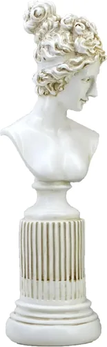 Estatua de la diosa griega de 14 pulgadas, escultura de busto de Venus/Afrodita de resina, arte de cabeza de mitología romana para sala de estar,