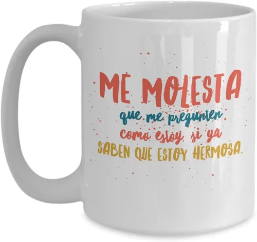 Miniatura 4 de Taza de Café Me Molesta Vaso, taza de divertidas, tazas personalizadas, taza de café inspiradoras, taza con mensajes positivos. Blanco