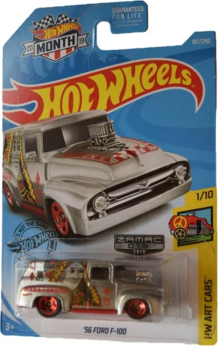 Hot Wheels Art Cars 1/10 Zamac '56 Ford F 100 187/250 [Tarjeta del mes 2019]